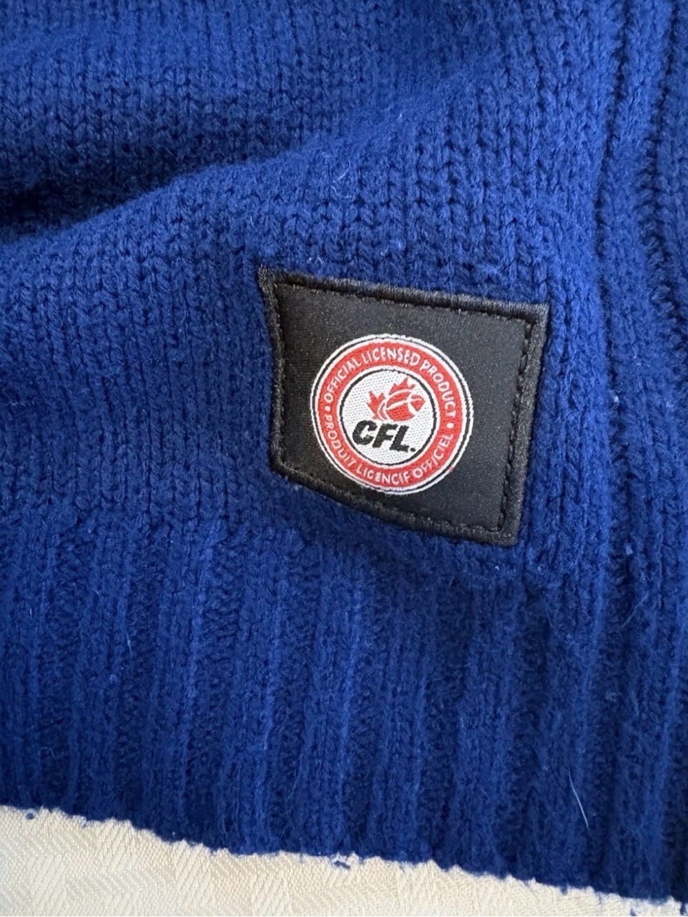 Toronto Argonauts CFL Sweater Size XL Heavy Knit SOGO Sports Quarter Zip Argos - Picture 3 of 9